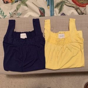 🍁3 for $10 2 Deletta Square-Neck Tanks, 1 Med., 1 XS
